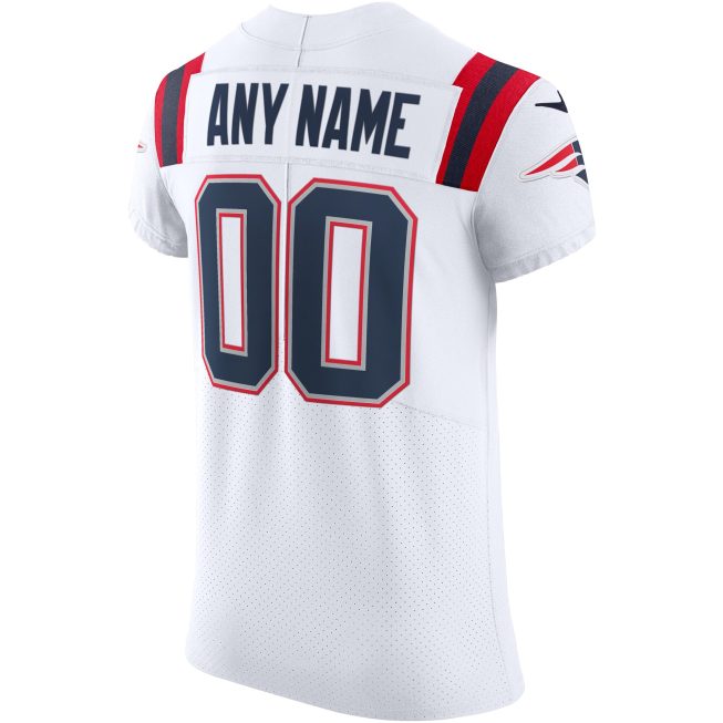 New England Patriots Vapor Elite Custom Jersey - White - Image 3