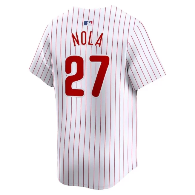Aaron Nola 27 Philadelphia Phillies Home Limited Player Men Jersey - White - Image 3