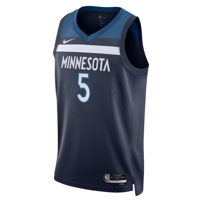 Anthony Edwards 5 Minnesota Timberwolves Unisex Swingman Jersey - Icon Edition - Navy - Image 2