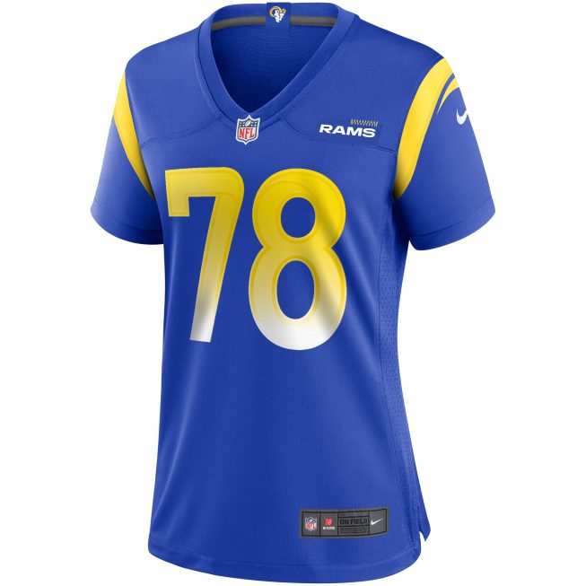 Jackie Slater Los Angeles Rams Women's Game Retired Player Jersey - Royal - Image 2