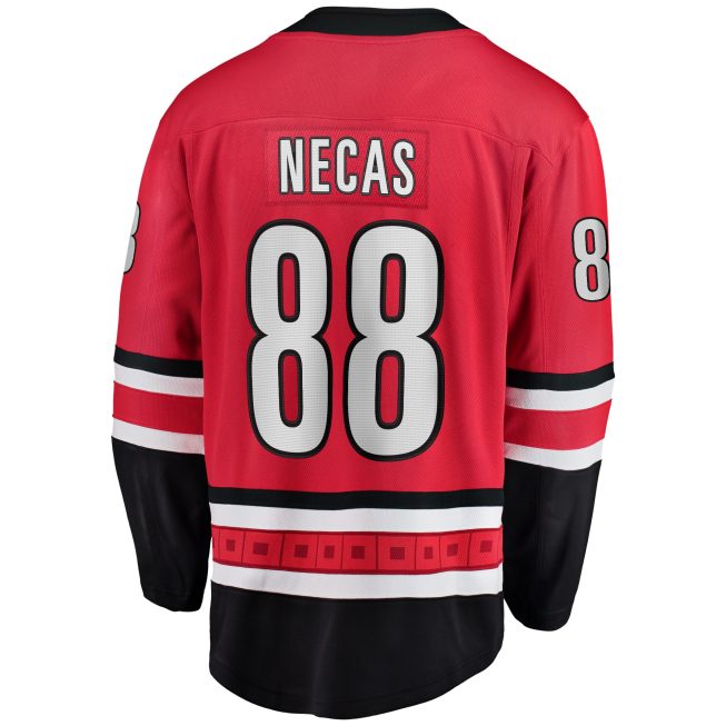 Martin Necas Carolina Hurricanes Fanatics Alternate Breakaway Player Jersey - Red - Image 3