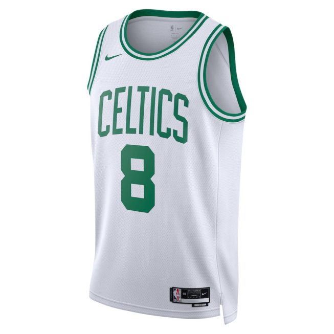 Kristaps Porzingis 8 Boston Celtics Unisex Swingman Jersey - Association Edition - White - Image 2