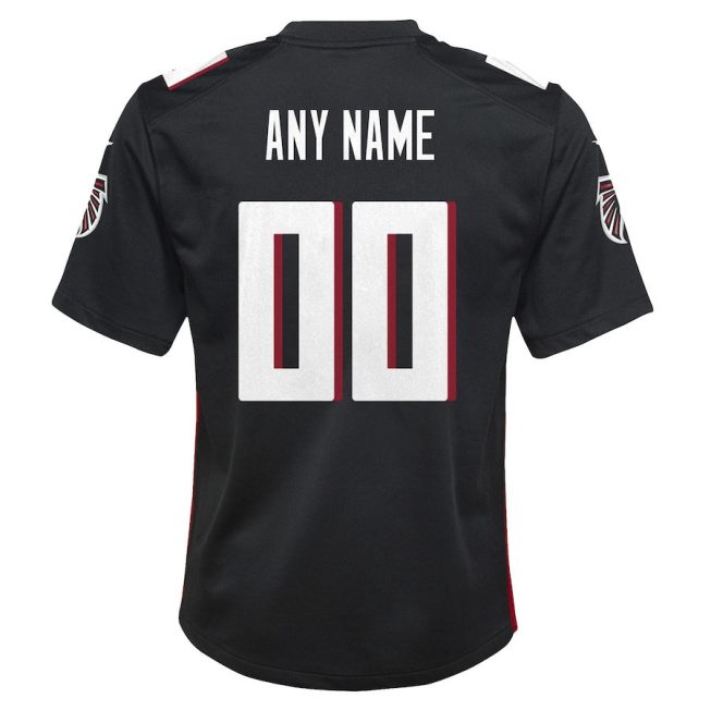 Atlanta Falcons Custom YOUTH Game Jersey - Black - Image 3