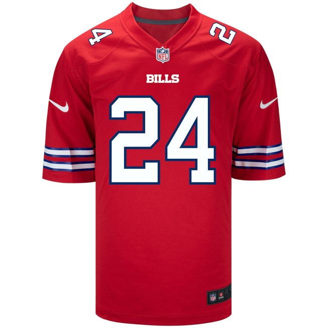 Kaiir Elam 24 Buffalo Bills Men Alternate Game Jersey - Red - Image 2