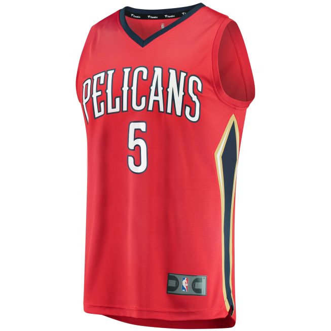 Herbert Jones New Orleans Pelicans Fanatics Fast Break Replica Player Jersey - Statement Edition - Red - Image 2