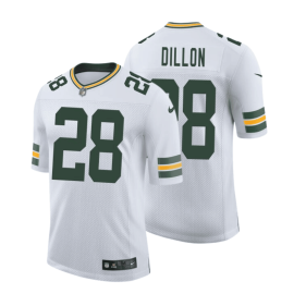 A.J. Dillon 28 Green Bay Packers Men Away Limited Jersey - White