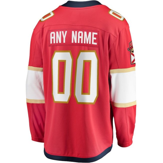 Florida Panthers 2024 Stanley Cup Final Home Breakaway Custom Name Jersey - Red - Image 3