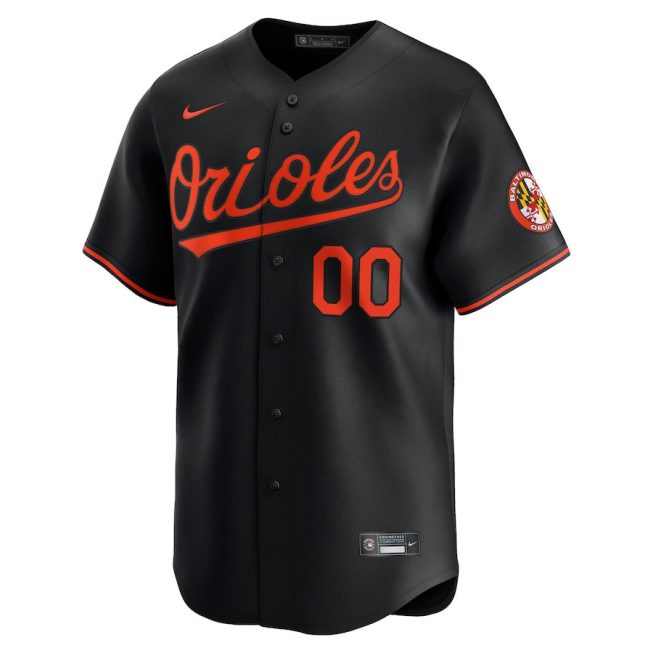 Baltimore Orioles Alternate Limited Custom Men Jersey - Black - Image 2