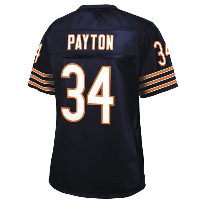 Walter Payton 34 Chicago Bears Pro Line Women Retired Jersey - Navy - Image 3