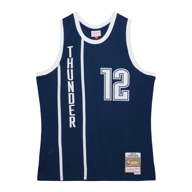Steven Adams Oklahoma City Thunder Mitchell & Ness 2015/16 Hardwood Classics Alternate Swingman Jersey - Navy - Image 2