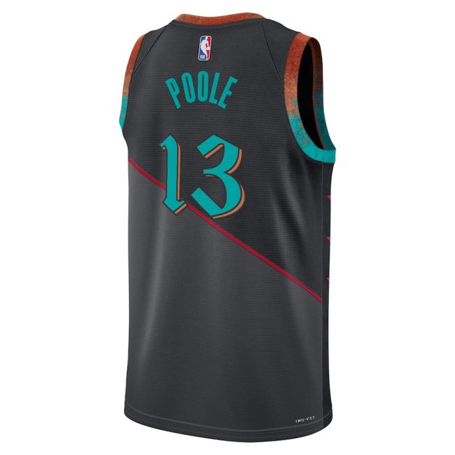 Jordan Poole 13 Washington Wizards 2023/24 City Edition Swingman Jersey - Black - Image 3