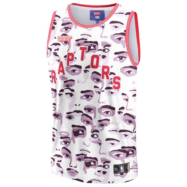 Toronto Raptors & KidSuper Studios by Fanatics Unisex Hometown Jersey - White - Image 2