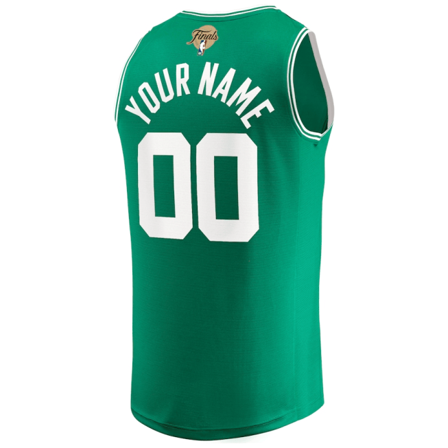 Boston Celtics 2024 Finals Custom Name Fast Break Jersey - Kelly Green - Icon Edition - Image 3