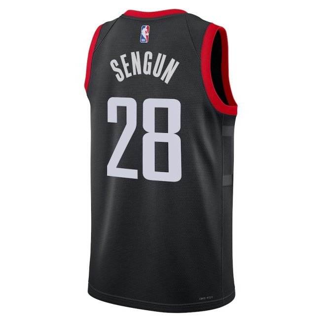 Alperen Sengun 28 Houston Rockets 2023/24 Statement Edition Swingman Jersey - Black - Image 3