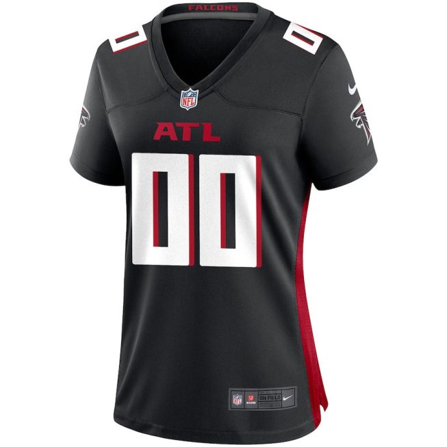 Atlanta Falcons Women's Custom Game Jersey - Black - Image 2
