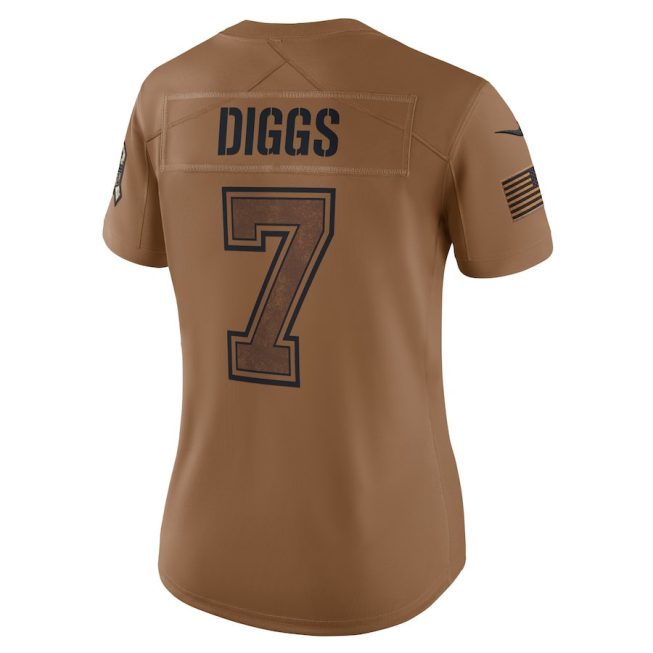 Trevon Diggs 7 Dallas Cowboys 2023 Salute To Service Limited Women Jersey - Brown - Image 3