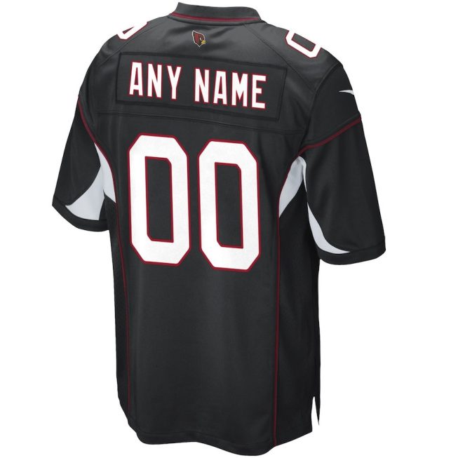 Arizona Cardinals Custom Alternate Game Men Jersey - Black - Image 3