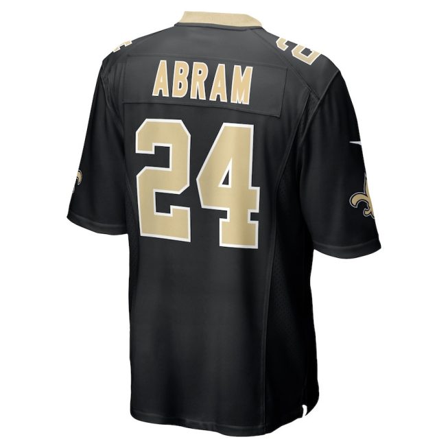 Johnathan Abram 24 New Orleans Saints Men Game Jersey - Black - Image 3