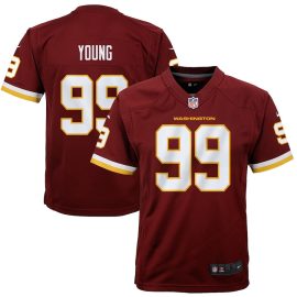 Chase Young 99 Washington Commanders Team Game YOUTH Jersey - Burgundy