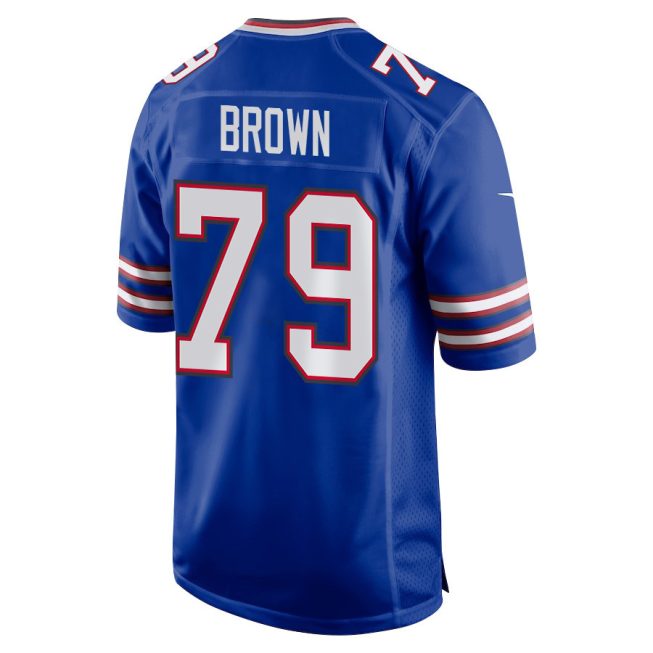 Spencer Brown 79 Buffalo Bills Super Bowl LIX New Orleans Patch Game Men Jersey - Royal - Image 2