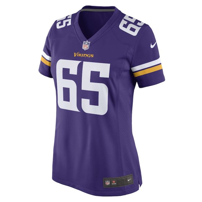 Austin Schlottmann 65 Minnesota Vikings Women Game Jersey - Purple - Image 2