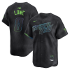 Brandon Lowe 8 Tampa Bay Rays 2024 City Connect Limited Men Jersey - Charcoal