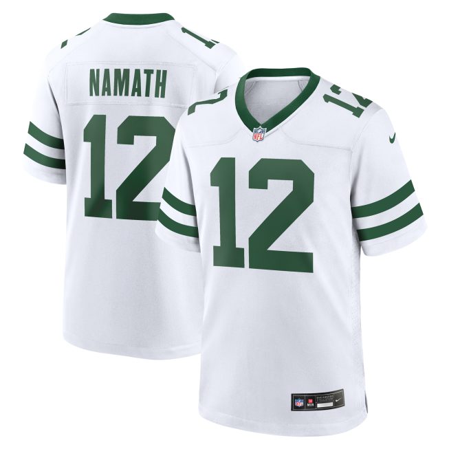 Joe Namath New York Jets Legacy Retired Player Game Jersey - White