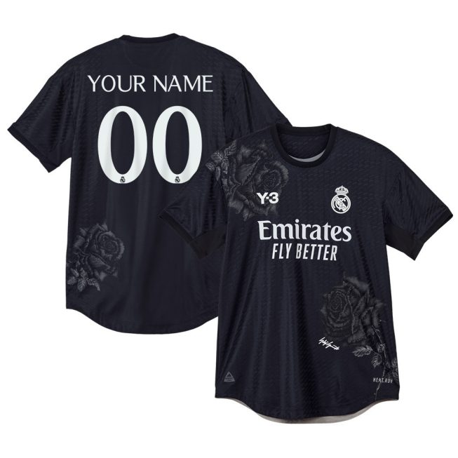 Real Madrid X Y-3 23/24 Fourth Men Jersey Customized - Limited Collection, Black