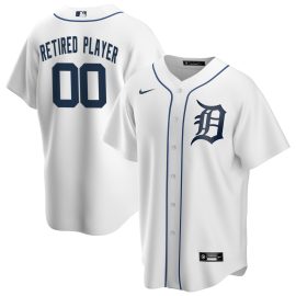 Detroit Tigers Home Pick-A-Player Retired Roster Replica Jersey - White