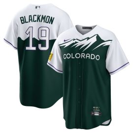 Charlie Blackmon Colorado Rockies City Connect Replica Player Jersey - White/Forest Green