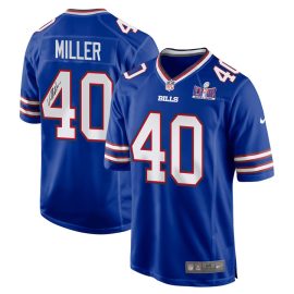 Von Miller 40 Signed Buffalo Bills Super Bowl LVIII Game Men Jersey - Royal