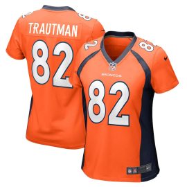 Adam Trautman 82 Denver Broncos Women Team Game Jersey - Orange