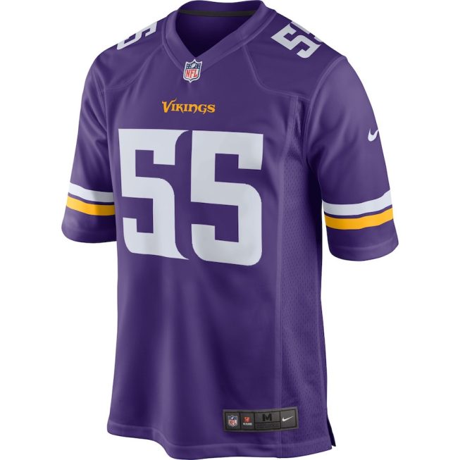Anthony Barr 55 Minnesota Vikings Men Game Jersey - Purple - Image 2