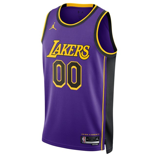 Los Angeles Lakers Jordan Brand Unisex 2022/23 Swingman Custom Jersey - Statement Edition - Purple - Image 2