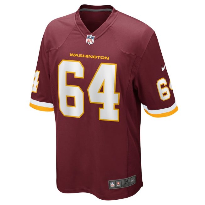 David Bada 64 Washington Commanders Team Men Game Jersey - Burgundy - Image 2