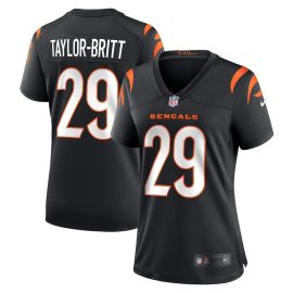 Cam Taylor-Britt 29 Cincinnati Bengals Women Game Jersey - Black