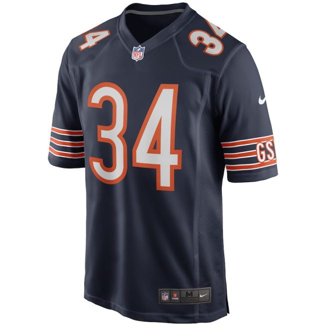 Walter Payton 34 Chicago Bears Men Game Retired Jersey - Navy - Image 2