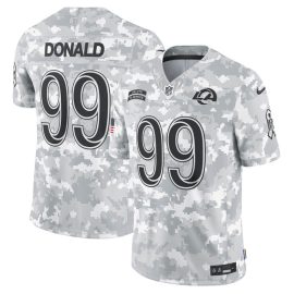 Aaron Donald Los Angeles Rams 2024 Salute to Service Retired Player Limited Jersey - Arctic Camo