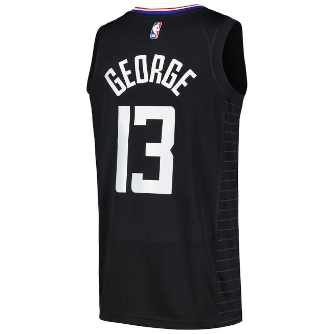 Paul George 13 LA Clippers Swingman Player Jersey - Statement Edition - Black - Image 3