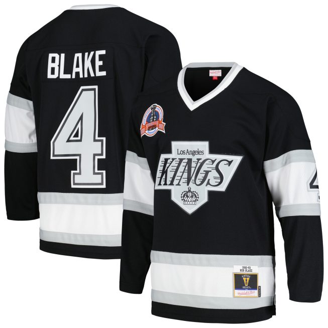 Rob Blake Los Angeles Kings Mitchell & Ness 1992/93 Blue Line Player Jersey - Black