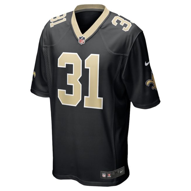Jordan Howden 31 New Orleans Saints Men Team Game Jersey - Black - Image 2