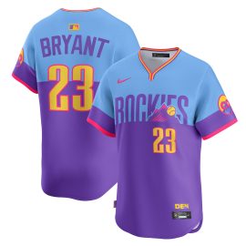 Colorado Rockies Kris Bryant Purple Light Blue 2025 City Connect Limited Player Jersey