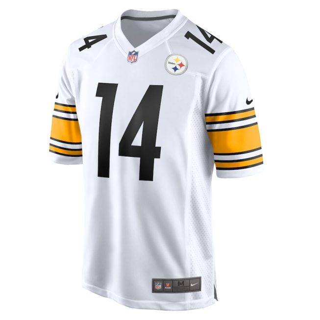 George Pickens 14 Pittsburgh Steelers Men Game Jersey - White - Image 2
