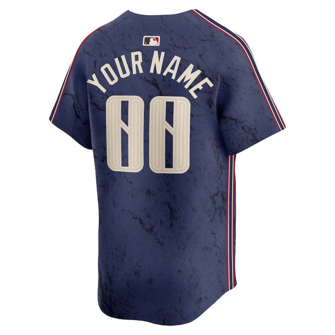 Cleveland Guardians 2024 City Connect Limited Men Custom Jersey - Navy - Image 3