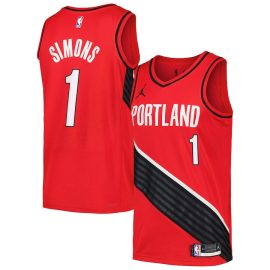 Anfernee Simons 1 Portland Trail Blazers Swingman Men Jersey - Statement Edition - Red