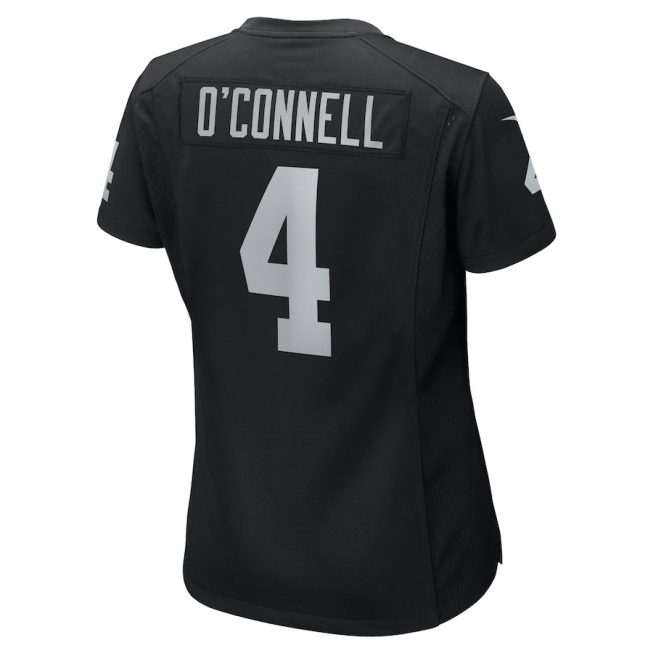 Aidan O'Connell 4 Las Vegas Raiders Women Game Jersey - Black - Image 3