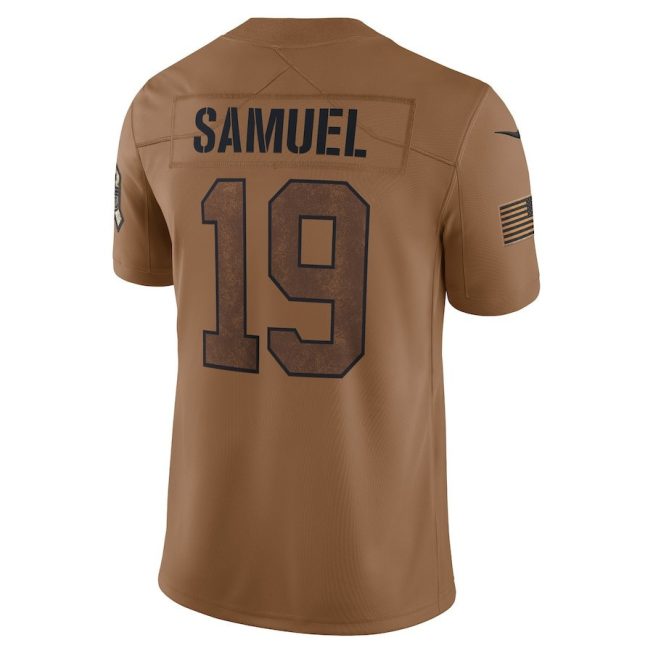 Deebo Samuel 19 San Francisco 49ers 2023 Salute To Service Limited Jersey - Brown - Image 3