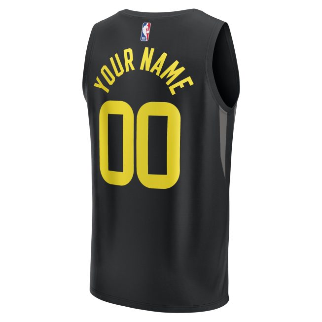 Utah Jazz Fanatics Youth Fast Break Replica Custom Jersey - Statement Edition - Black - Image 3