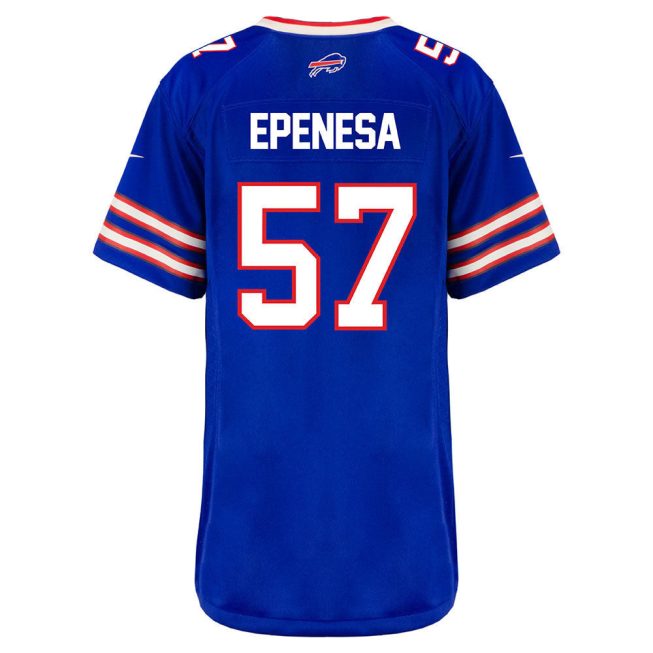 A.J. Epenesa 57 Buffalo Bills Women Home Game Jersey - Royal - Image 3