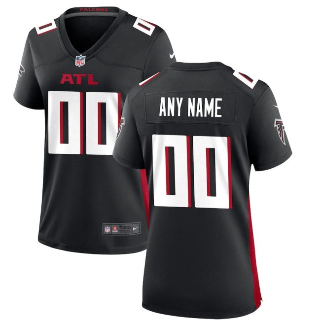 Atlanta Falcons Women's Custom Game Jersey - Black